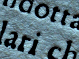 [picture: Eighteenth Century Text: macro shot 3]