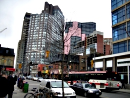 [picture: Tall buildings seen from Yonge St. 2]