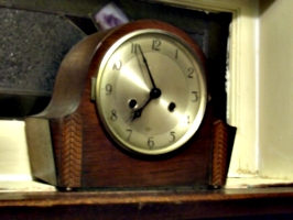 [picture: wooden clock]