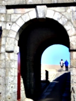 [picture: Pendennis Castle 4: Through the gate-house]