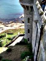 [picture: Looking down from the castle walls]