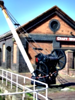 [picture: Vintage dockyard crane]