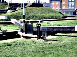 [picture: Canal lock gates]