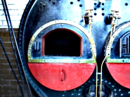 [picture: Steam engine boiler fireplace]