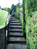 [picture: Winding stone stairs in the garden]