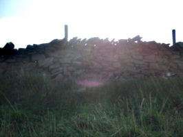 [picture: Dry stone wall with sunlight]