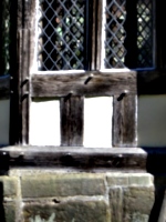 [picture: Tudor woodwork: window (detail)]