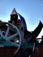 [picture: Turbine outside mill]