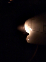 [picture: Plane engine at night]