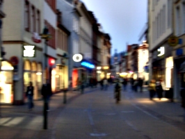 [picture: Blurry Haupt-strasse.]