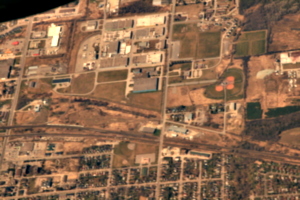 [picture: Southern Ontario Town from the air]