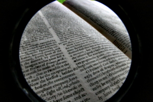 [picture: Closeup words 10: the sight of God (wide-angle fish-eye)]