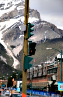 [picture: Banff Ave road works]