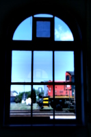 [picture: Engine seen through the waiting room window 2]