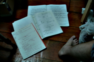 [picture: Blurry notebooks]