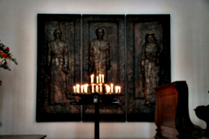 [picture: Bronze Triptych with Candles 1]