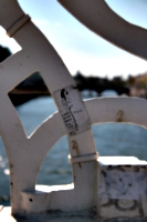 [picture: A small sticker on the pedestrian bridge]