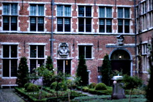 [picture: courtyard with formal garden]